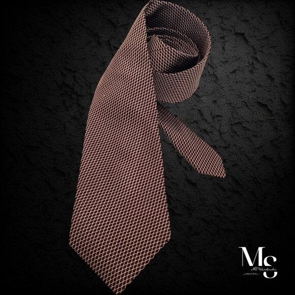Canali Other - CANALI Burgundy Geometric Silk Tie Made In Italy W: 3.6" EX COND
